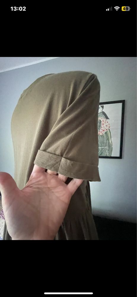 Sukienka bawełniana khaki 36