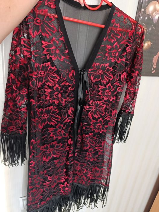 Пенюар + халат мереживо