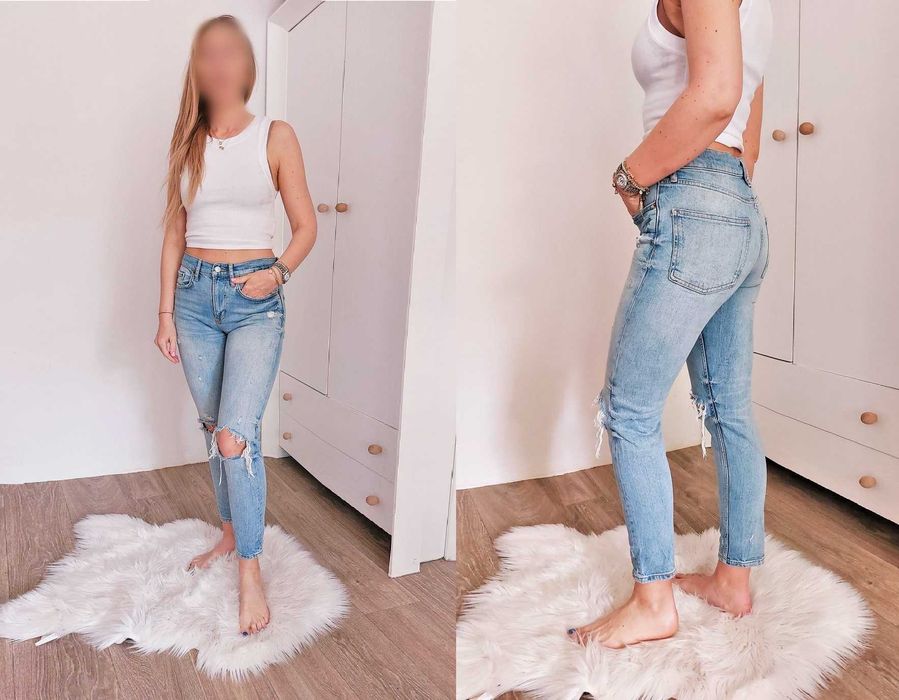 Spodnie jeansy niebieskie Zara r.M 38