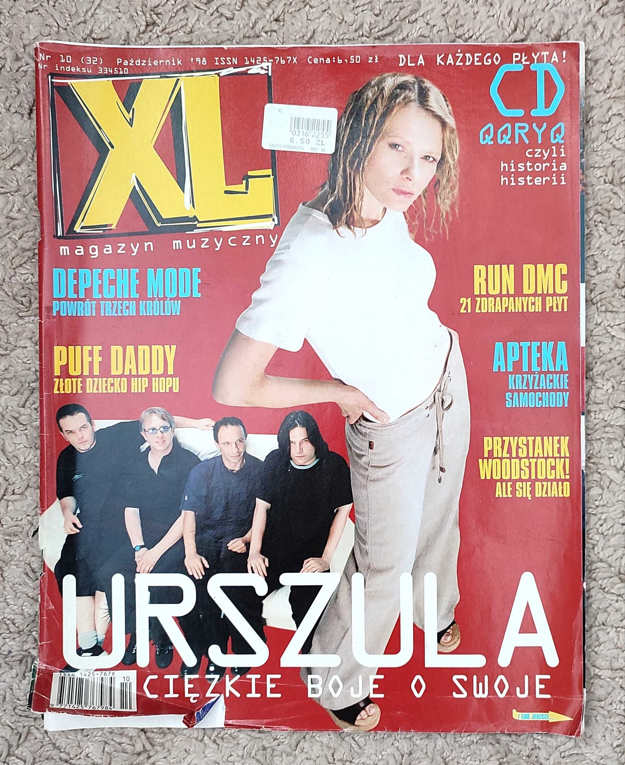 Czasopismo XL Magazyn Nr 10 (32) 1998 Urszula Przystanek Woodstock