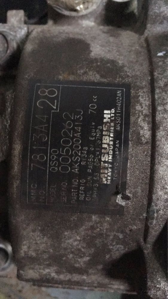 Компресор кондиціонера компрессор Mitsubishi ASX 1.8di-d aks200a413j