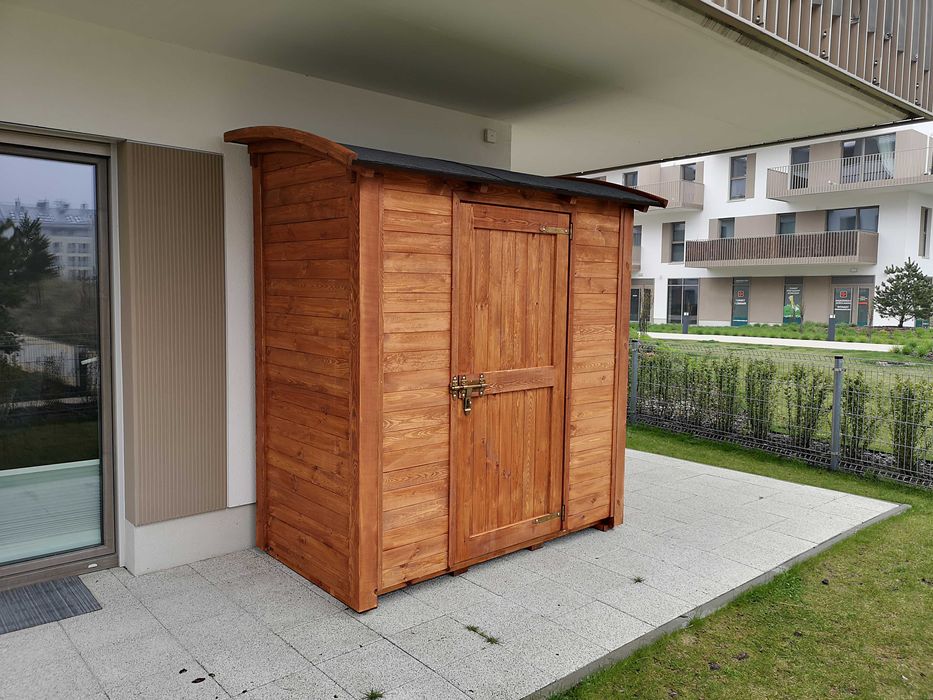 Domek narzędziowy 2 x 1,1m ogrodowy drewniany schowek z dachem łukowym