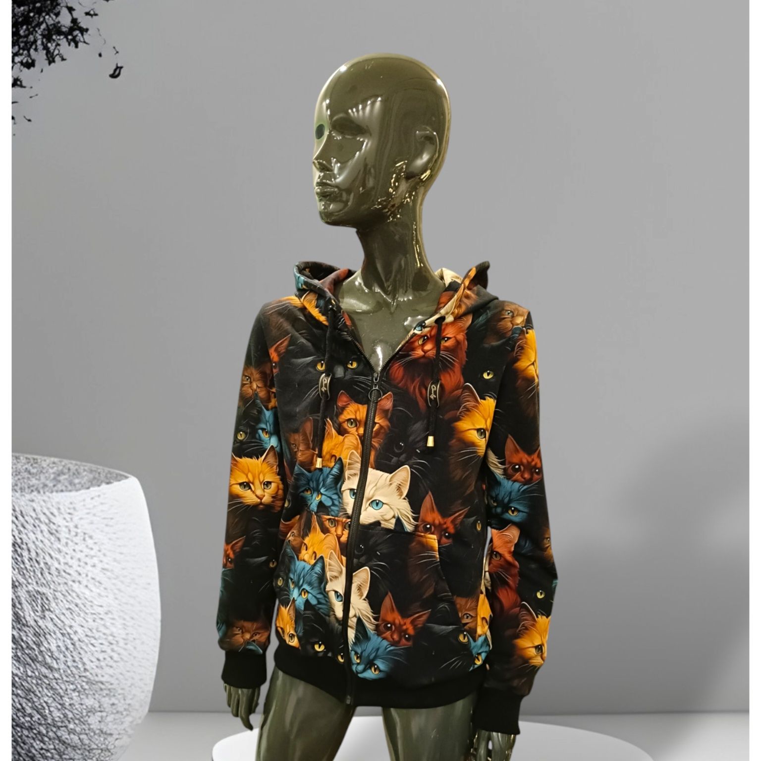Bluza handmade koty bawełna