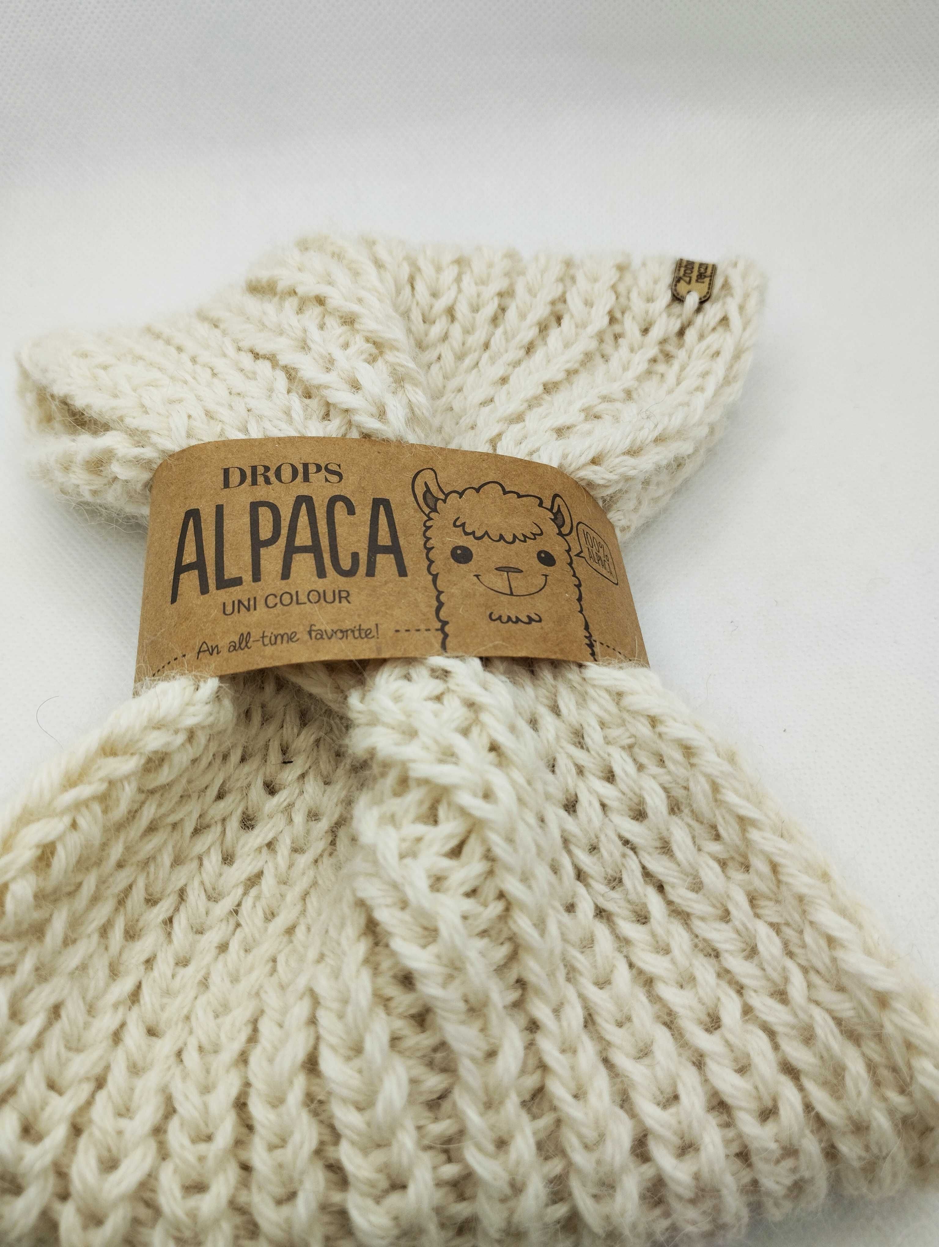 Opaska; turban; alpaka 100%; handmade; ecru