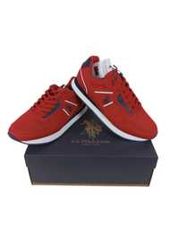 Męskie sneakersy U.S Polo Assn w pięknym odcieniu czerwonym roz. 43