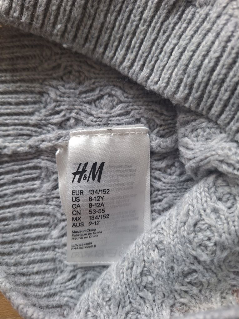 Zestaw czapka + komin- H&M- rozmiar: 134/152