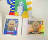 2 cromos Euro 24 Zinedine Zidane França Europeu Alemanha Topps Lenda
