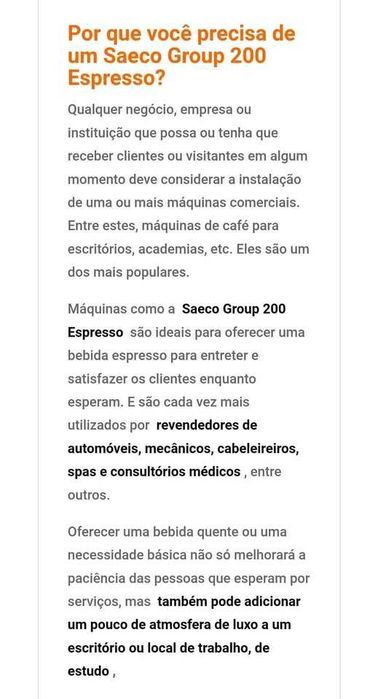 Saeco Rubino 200 espresso Preço negociável
