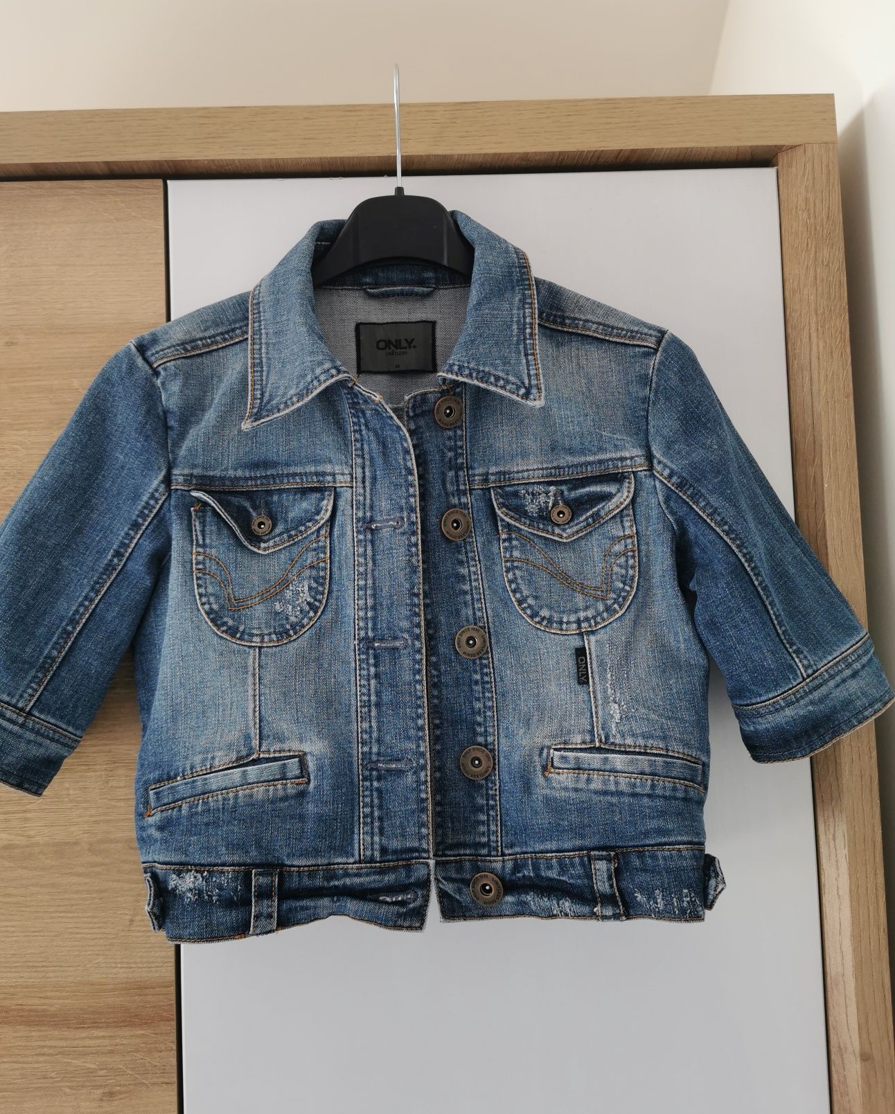 Kurtka kurteczka jeans damska rozmiar XS 34