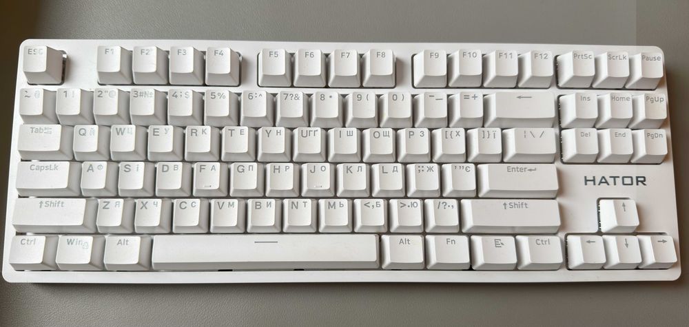 Клавіатура Hator Rockfall 2 Mecha TKL Orange USB White (HTK-521)