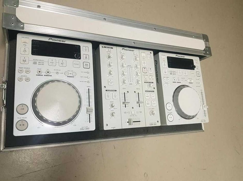 Zestaw DJ Pioneer CDJ 350 Biały + DJM 350 Biały + Etui