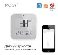 Moes ZigBee датчик освещения, температуры и влажности с экраном E-Ink