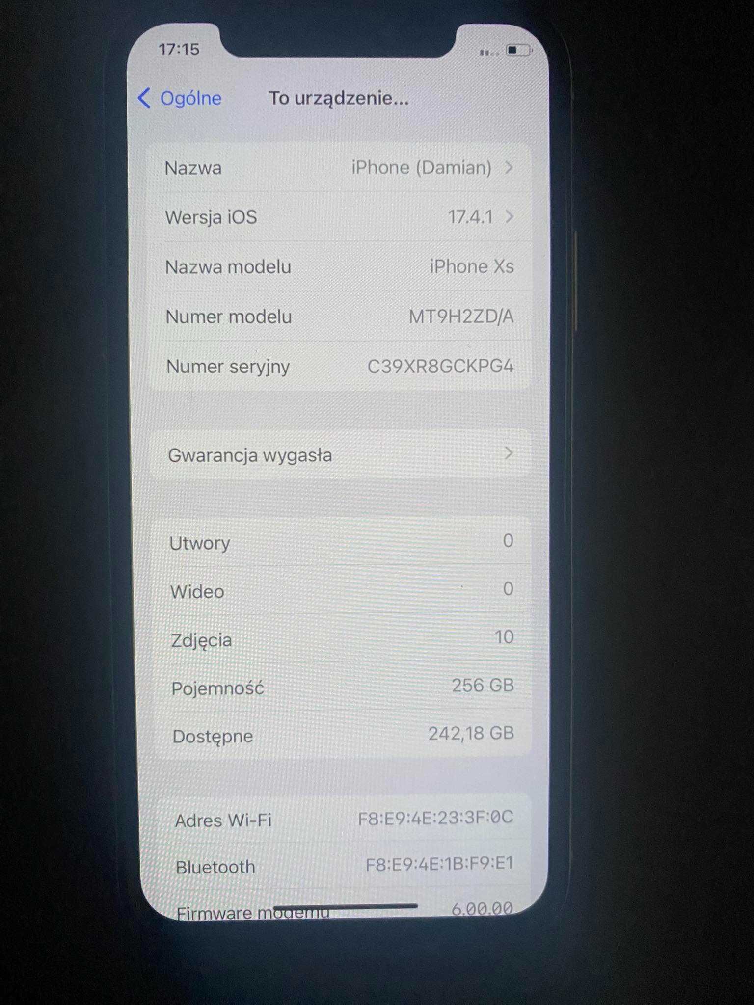 sprzedam Iphone XS 256GB