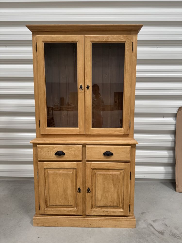 Szafka fitryna mebel vintage lite drewno