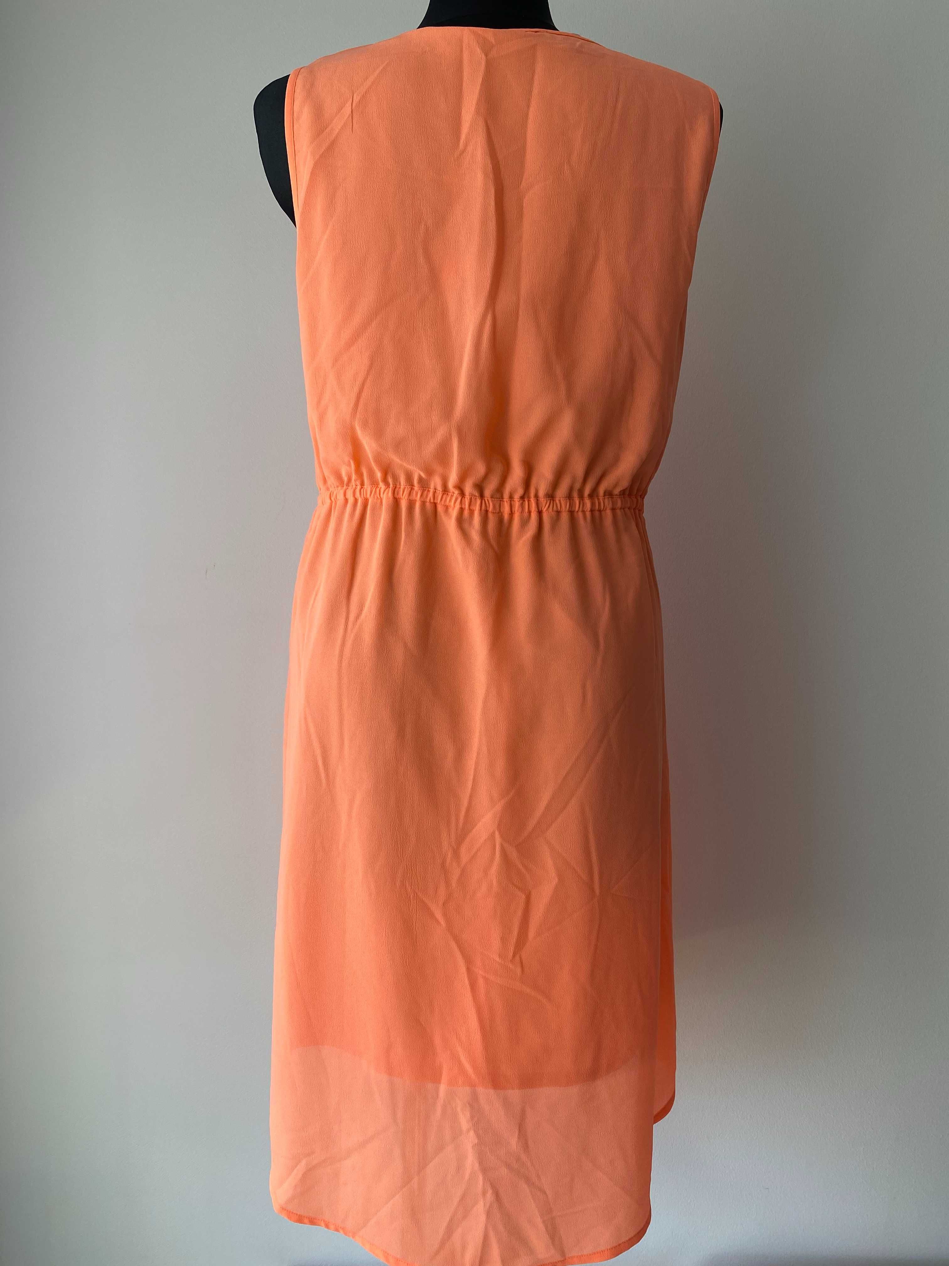 Neonowa elegancka sukienka 42