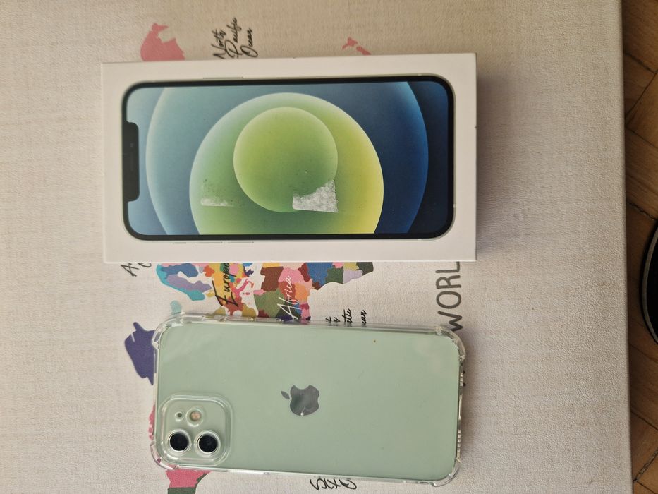 Iphone 12 pistacjowy 128gb, etui i szkło stan bdb