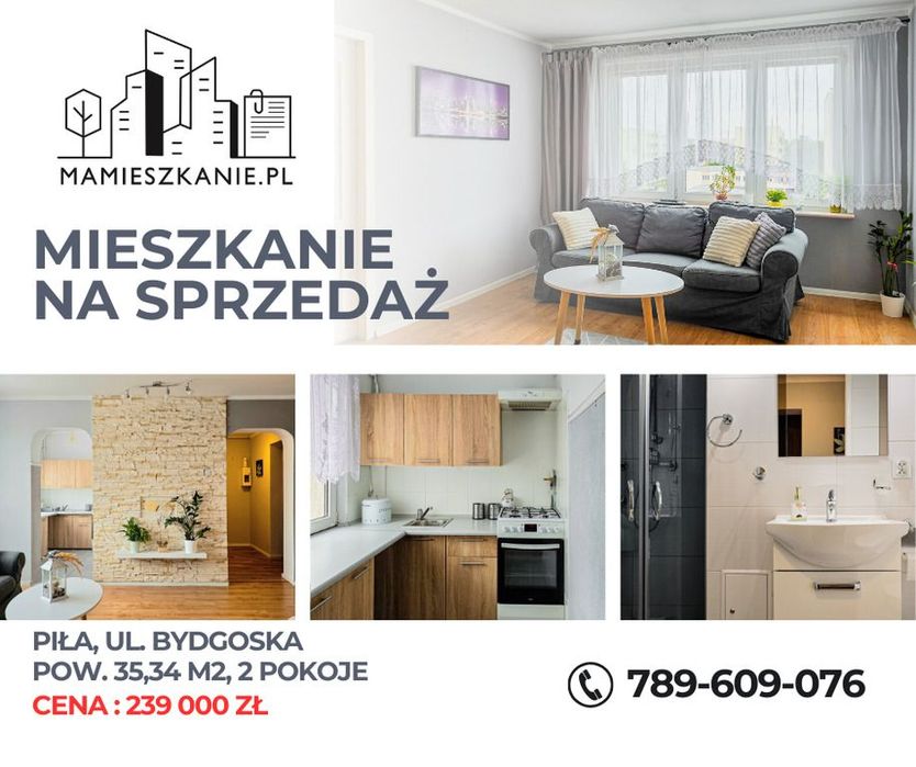 Piła | 2 pokoje | ul. Bydgoska | 35 m²