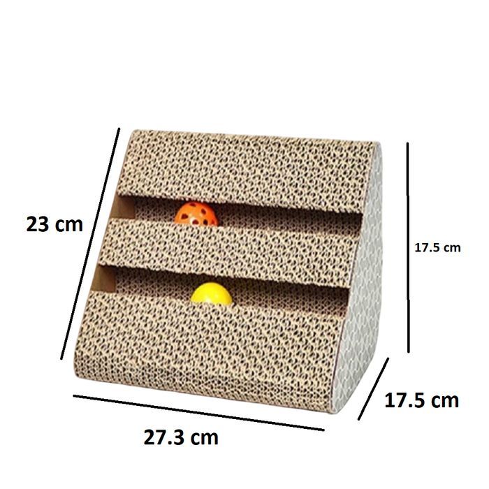 Drapak dla Kota Kartonowy Zabawka Piłka 27.3x17.5x17.5 Trójkąt