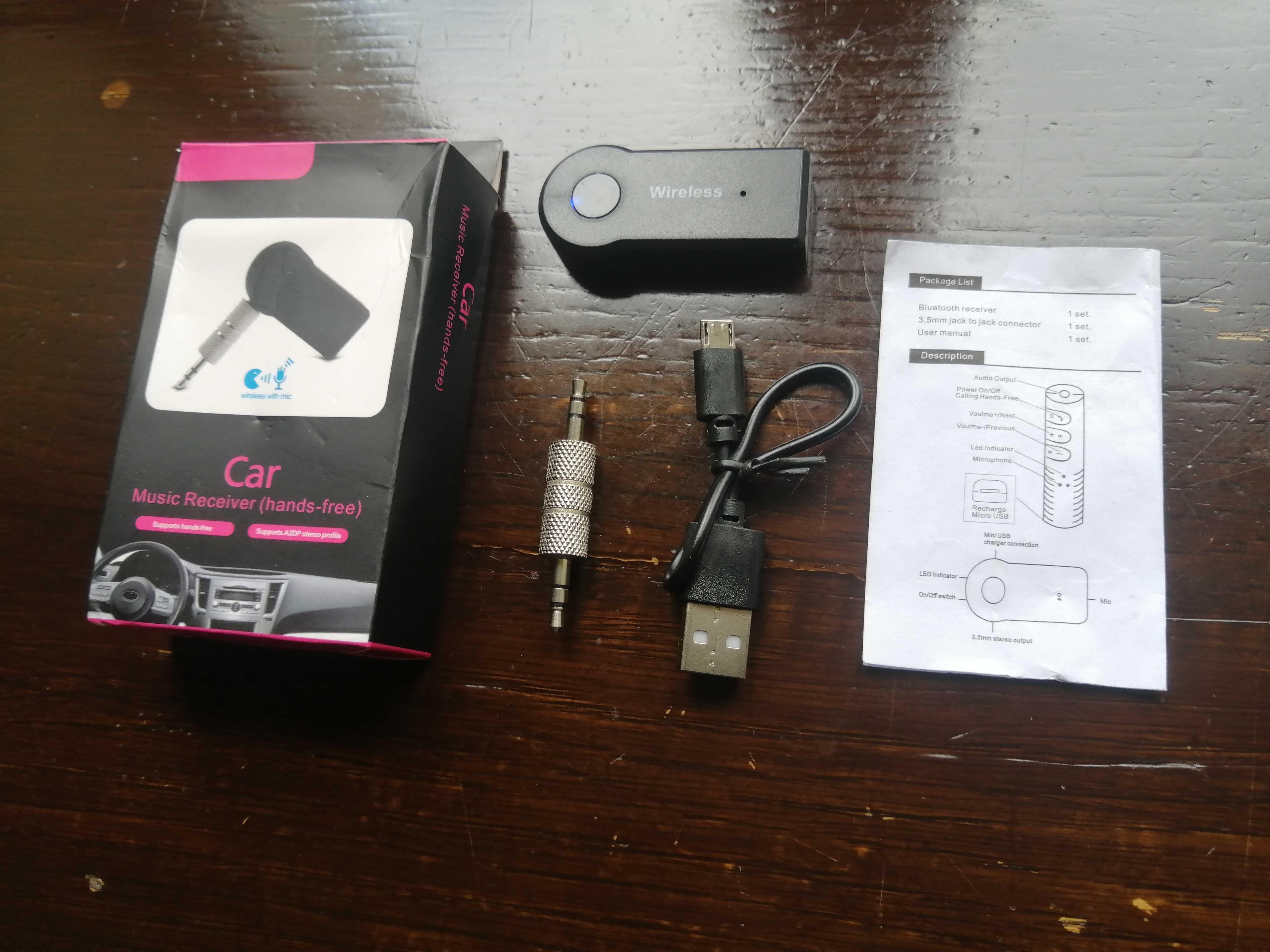 адаптер AUX Bluetooth в авто трансмиттер аудіоадаптер