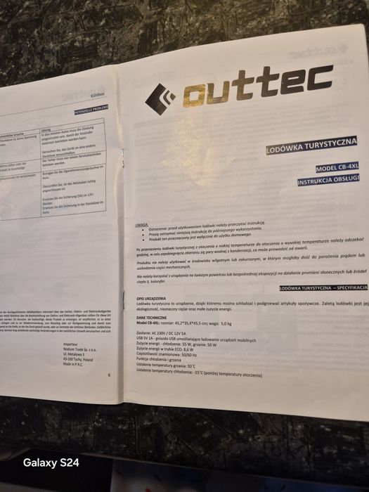 Nowa Lodowka turystyczna Quttec CB-4xl