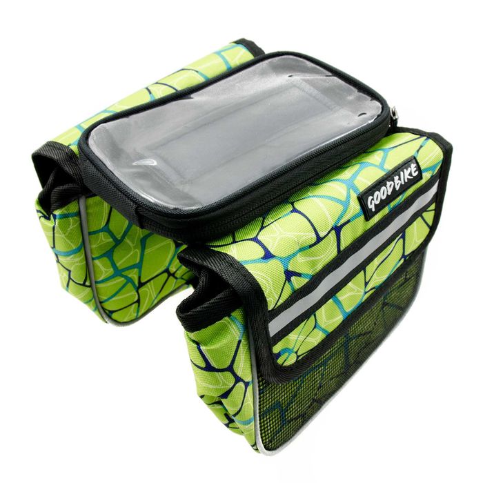 pojemna dwustronna sakwa rowerowa na ramę za kierownicą STAR-G 2x1,5l