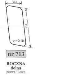 szyba boczna dolna Claas Dominator 85 ACX221
