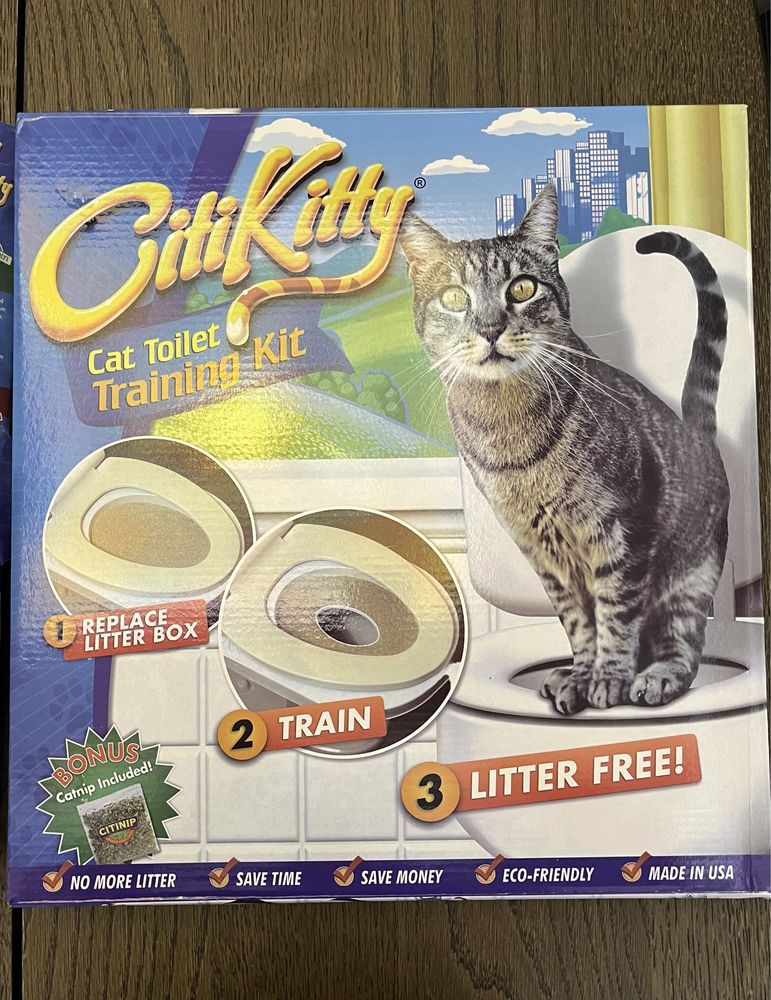 Туалет, лоток для кота. Накладка для унітаза CitiKitty Cat