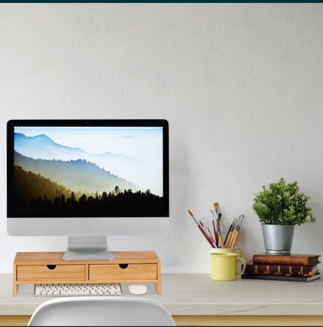 Podstawka bambusowa pod monitor