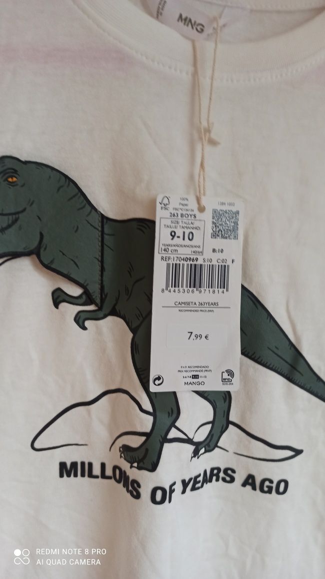 Mango t-shirt dinozaur 140
