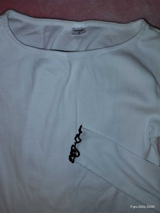 Bluzka biała prążkowana