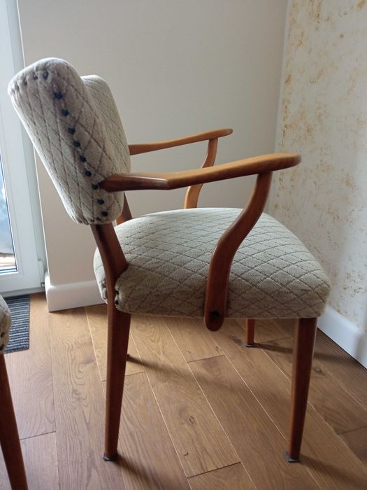Krzesła gabinetowe, drewniane tapicerowane