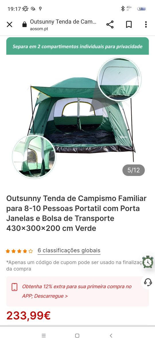 Tenda de campismo