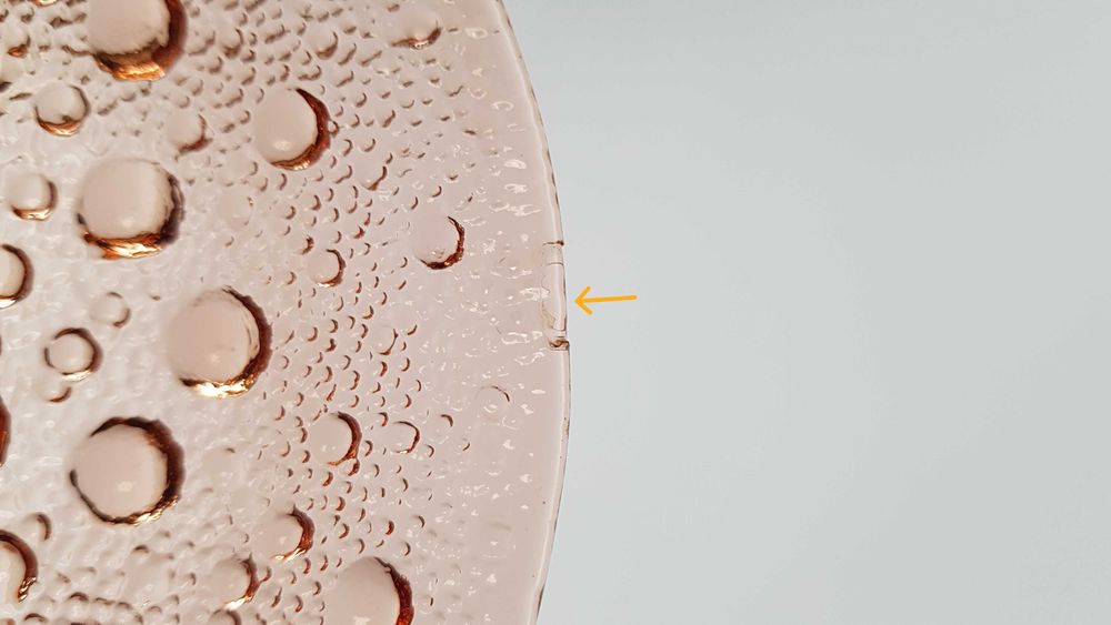 Zestaw: talerz + 6x talerzyk ASTEROID, Ząbkowice, kolorowe szkło PRL