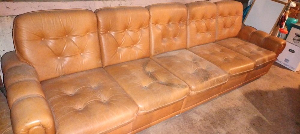 Sofa narożnikowa skórzana na 7 osób lub więcej