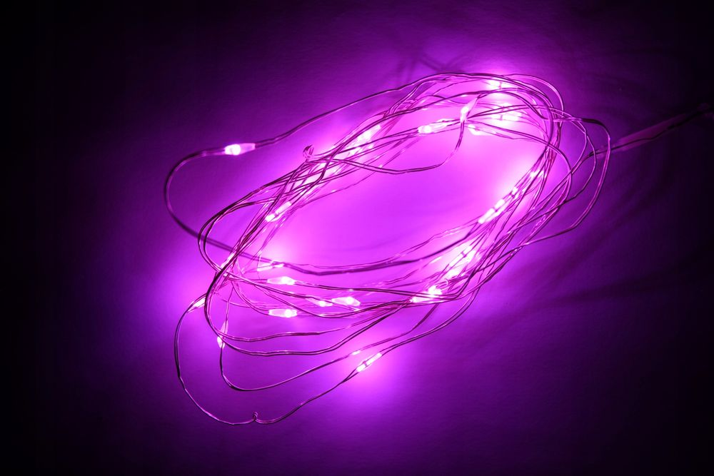 Lampki Dekoracyjne Na Druciku 30 Led Różowe