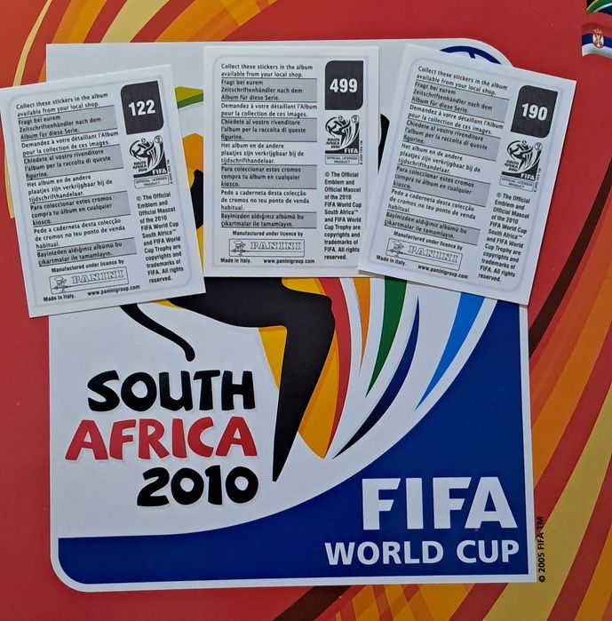 Cromos Mundial 2010 Messi,Beckam,Kaka da Panini