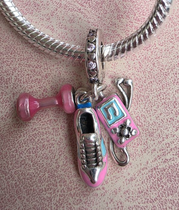 Bransoletka modułowa do Charms z zapięciem Lilo I Stitch 18 cm srebro