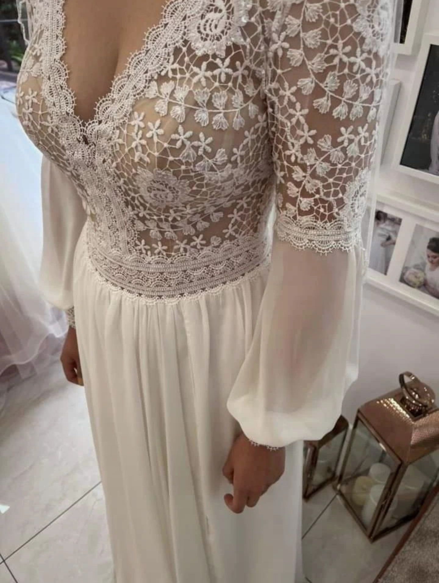 Koronkowa suknia ślubna boho