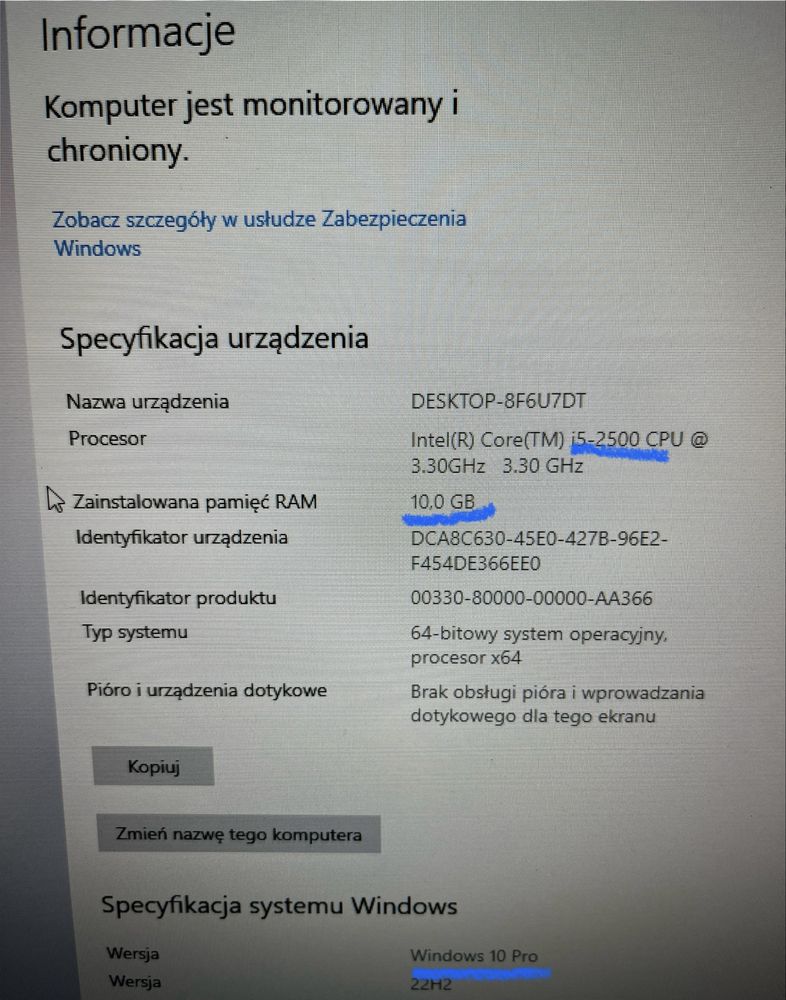 HP 8200 Elite SFF i5 + 10GB Ram - HDD + SSD - K.Graf. - 100% sprawny