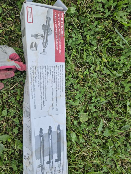 Shell polar II, mrozoodporna armatura ścienna, zawór, kranik natynkowy