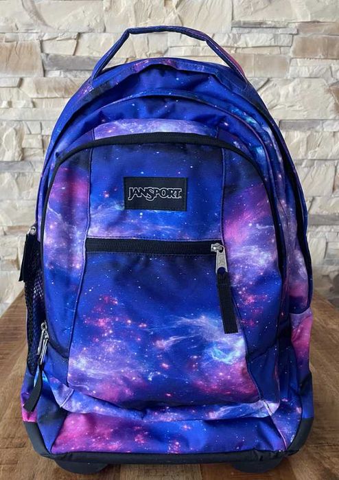 Plecak na kółkach JANSPORT – nowy, różowy, teleskopowy uchwyt