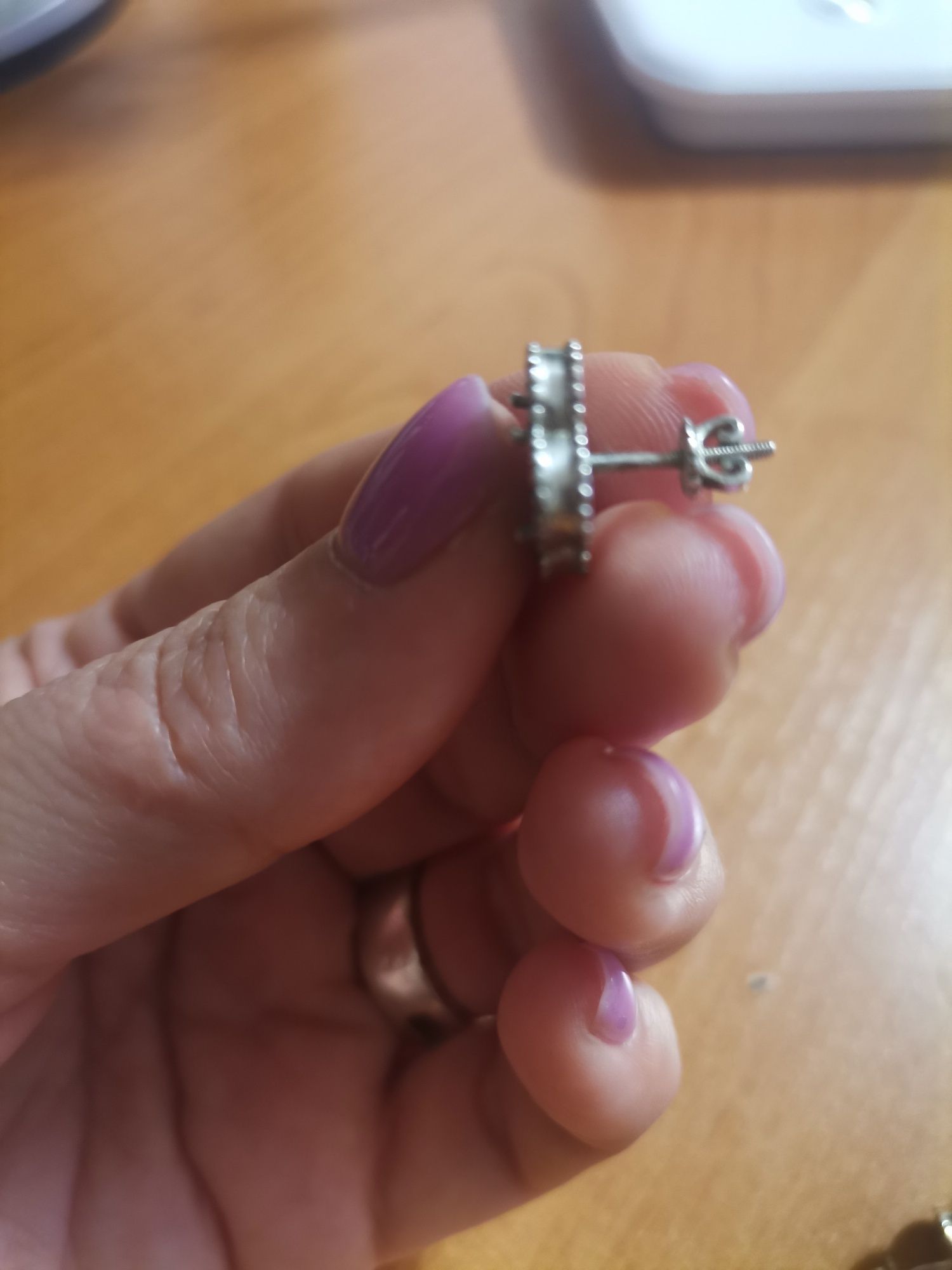 Серьги серебряные Van Cleef