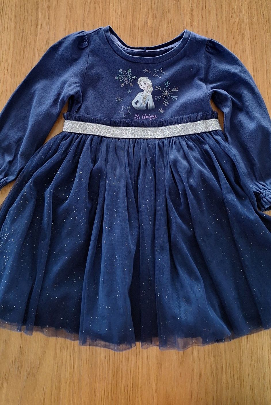 Granatowa sukienka z tiulem z Elsa 92 / 98