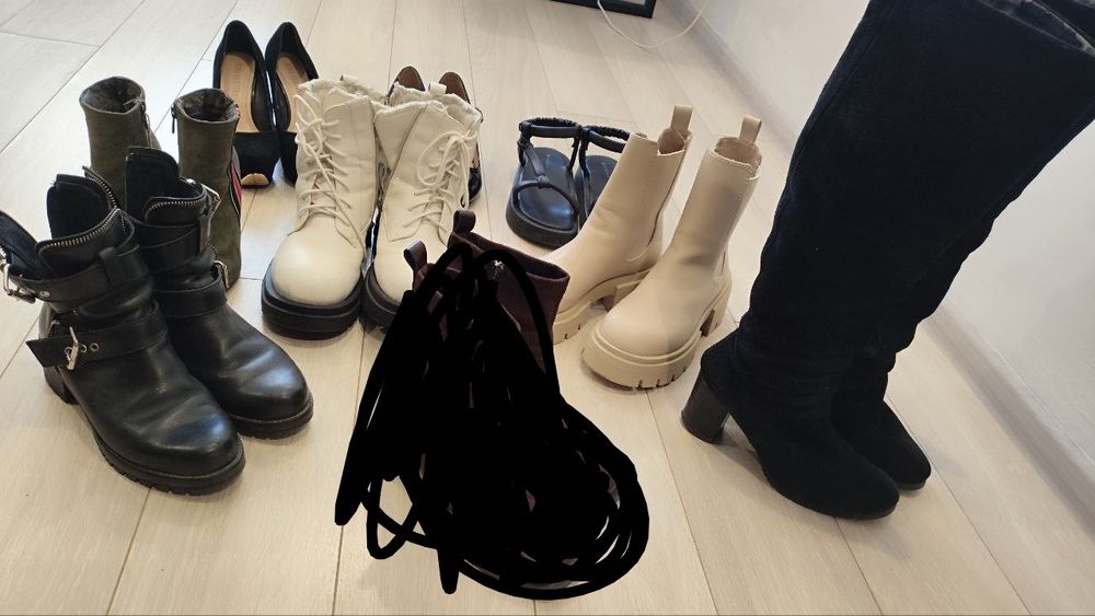 Ботінки зимові сопоги замшеві високі