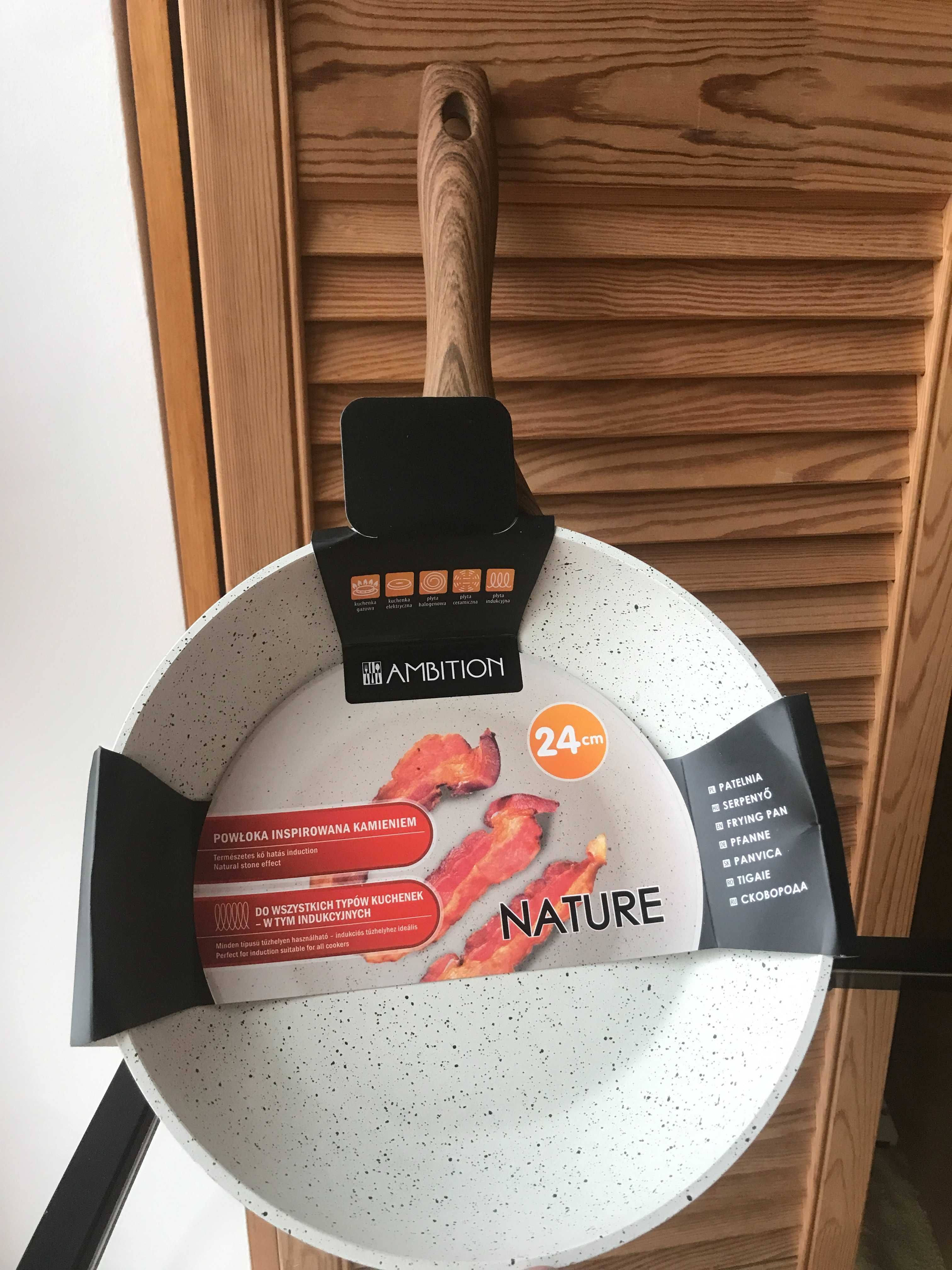 Komplet patelni Ambition: Grill Nature 28 cm i okrągła 24 cm