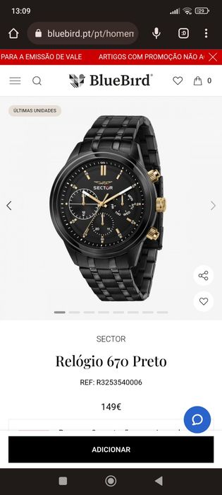 Relógio SECTOR novo