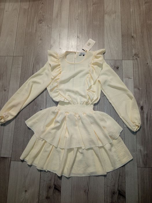 Nowa piaskowa sukienka damska XS/s