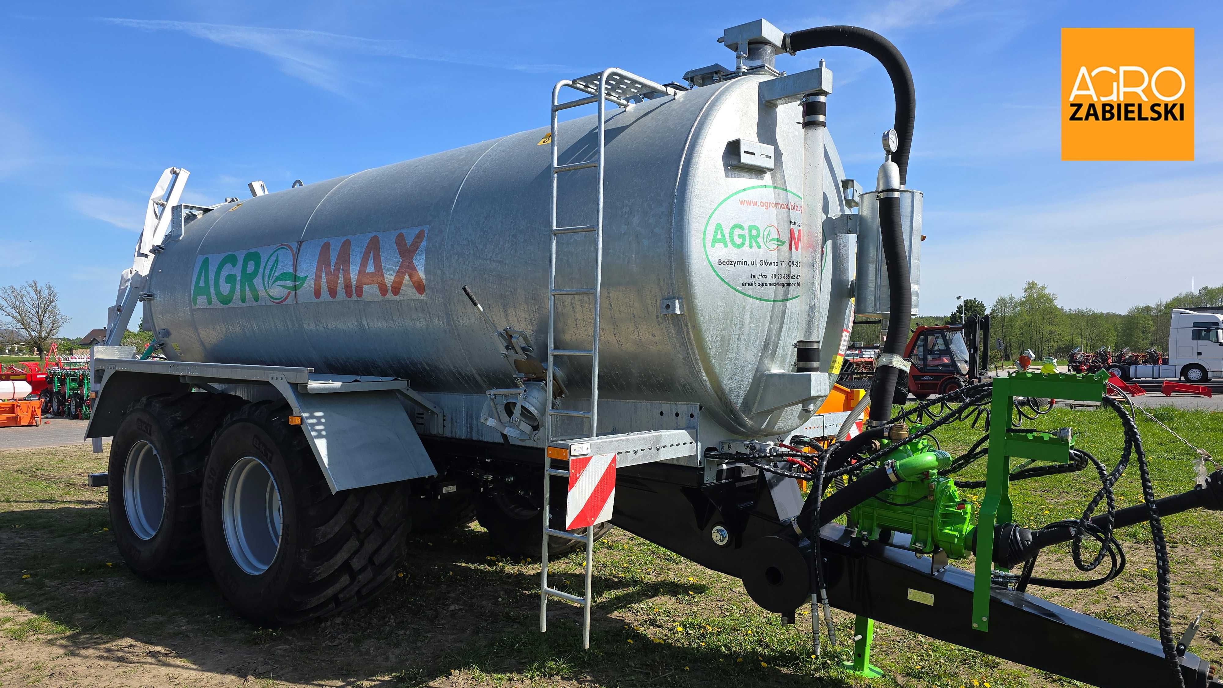 Wóz asenizacyjny Agro-Max 14000 Tandem Beczkowóz HOMOLOGACJA od ręki