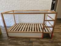 Łóżko drewniane dwustronne Ikea KURA
