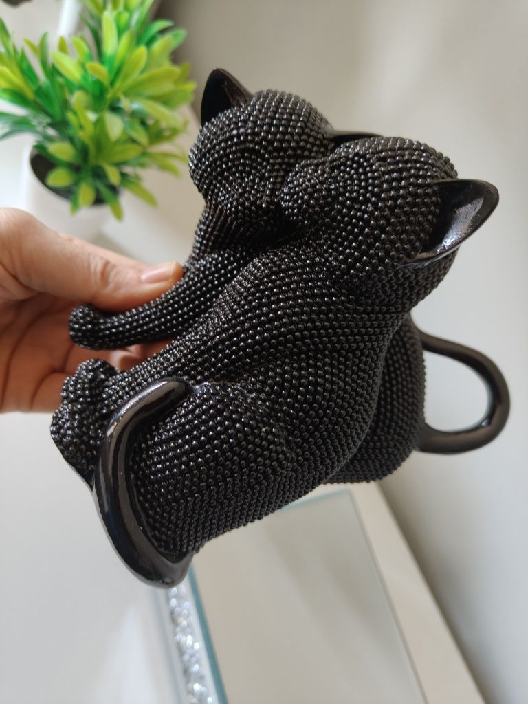 Figurka dekoracyjna czarne kotki 13/15cm